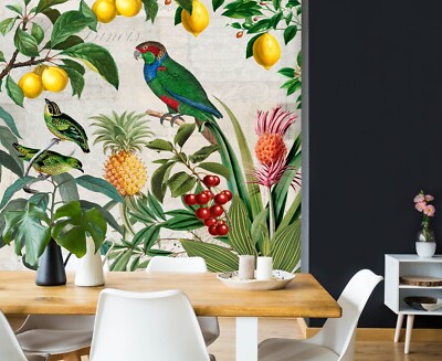 3D Parrot Bird Lemon A1612 Wallpaper Wall Mural Self-adhesive Andrea Haase Amy