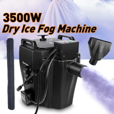 3500W Dry Ice Fog Machine w/ Hose Nozzle Low Lying Fog Ground Smoke Wedding DJ