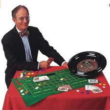 Casino Roulette Wheel 16'' Blackjack Felt Layout Casino Game Set