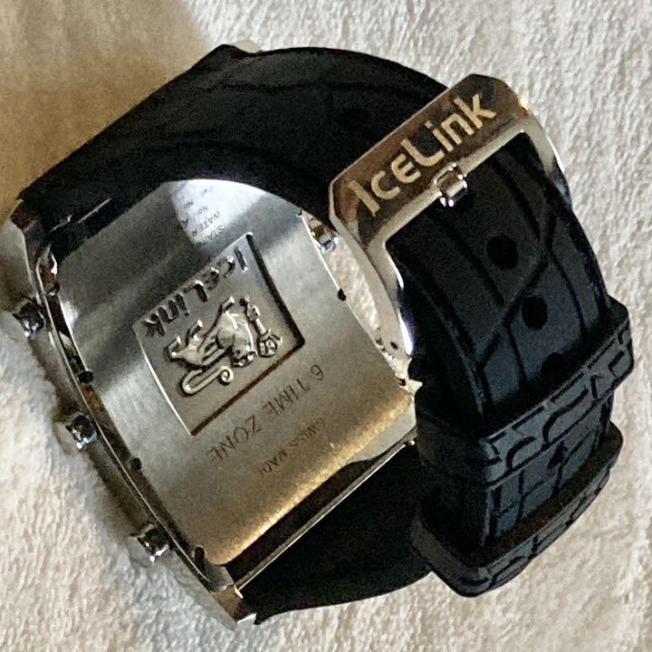ice link 6TIME ZONE avalanche 40mmx60mm analog watch working ice link 6TIME ZONE avalanche 40mmx60mm analog watch working