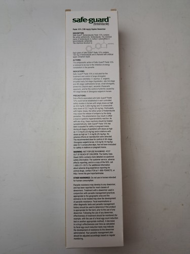 Merck Animal Safe Guard 25 Gram Paste Equine Dewormer, 100mg/g  (2PK) - Picture 4 of 9