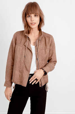 Rails Womens Jacket Size - Medium Tawny Spots Animal Print Zips & Snaps NWT