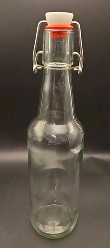 YEBODA 16oz Swing Top Glass Beer Bottle with Airtight Rubber Seal