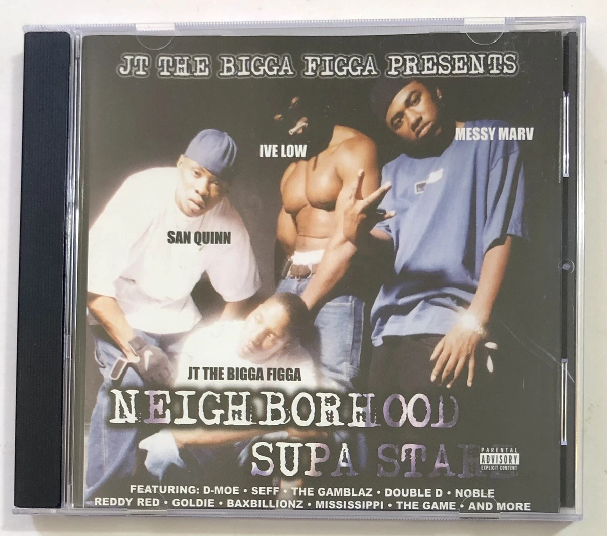 JT Bigga Figga Presents Neighborhood Supa Starz OG First Press CD Get Low G  Funk