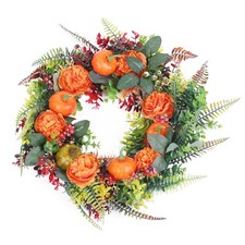 Fall Wreaths for Front Door 18 In Autumn Pumpkin Harvest Thanksgiving Wreath