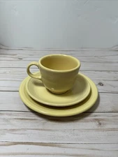 Fiestaware Sunflower Salad Plate, Saucer, & Tea Cup Homer Laughlin China Co.