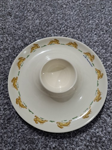 Royal Doulton Bunnykins Camping Eierbecher und Teller kombiniert - 2001