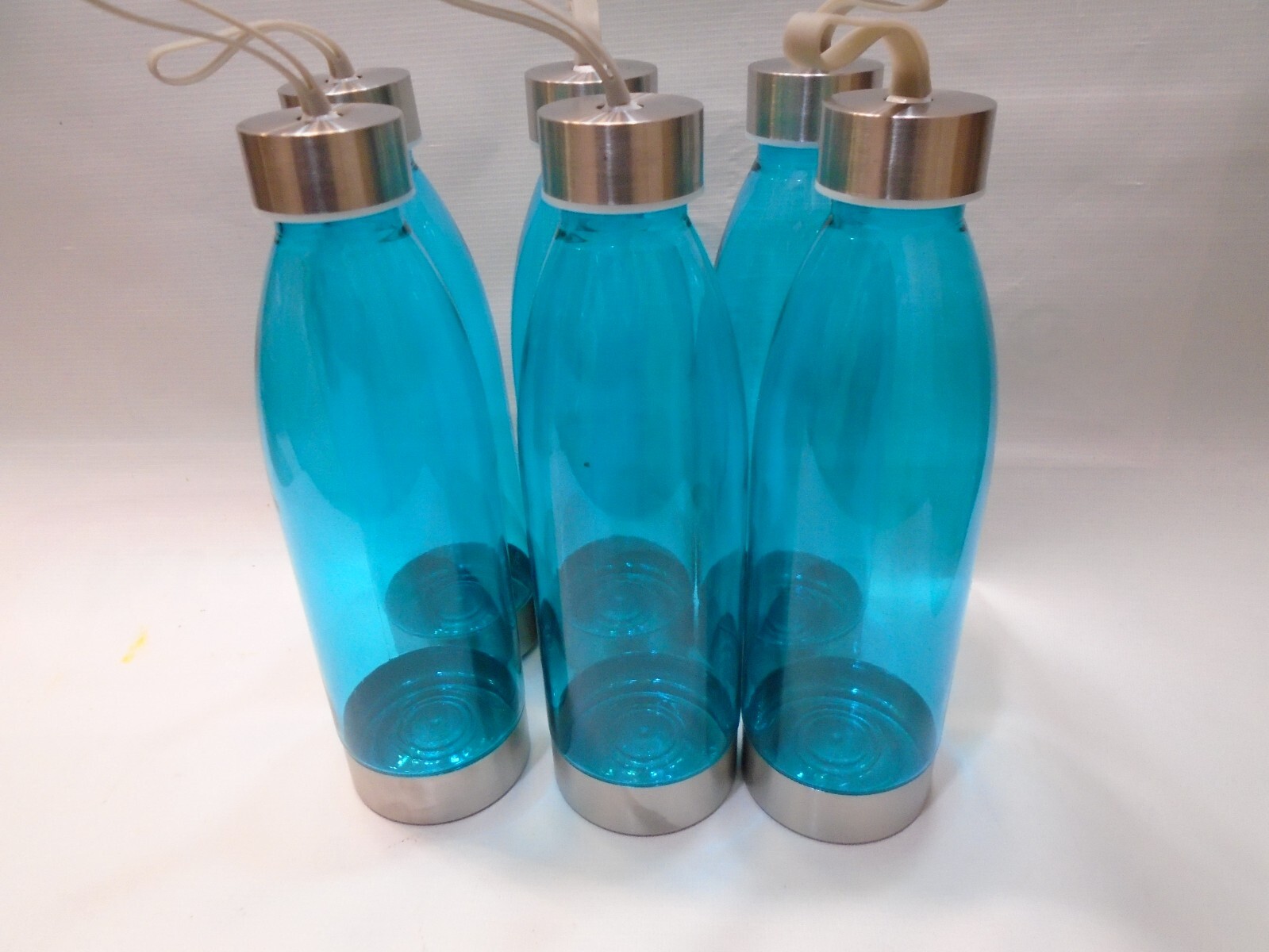 Plastic Bpa Free Stainless Steel Lid 22 Oz Blue Teal W Handles