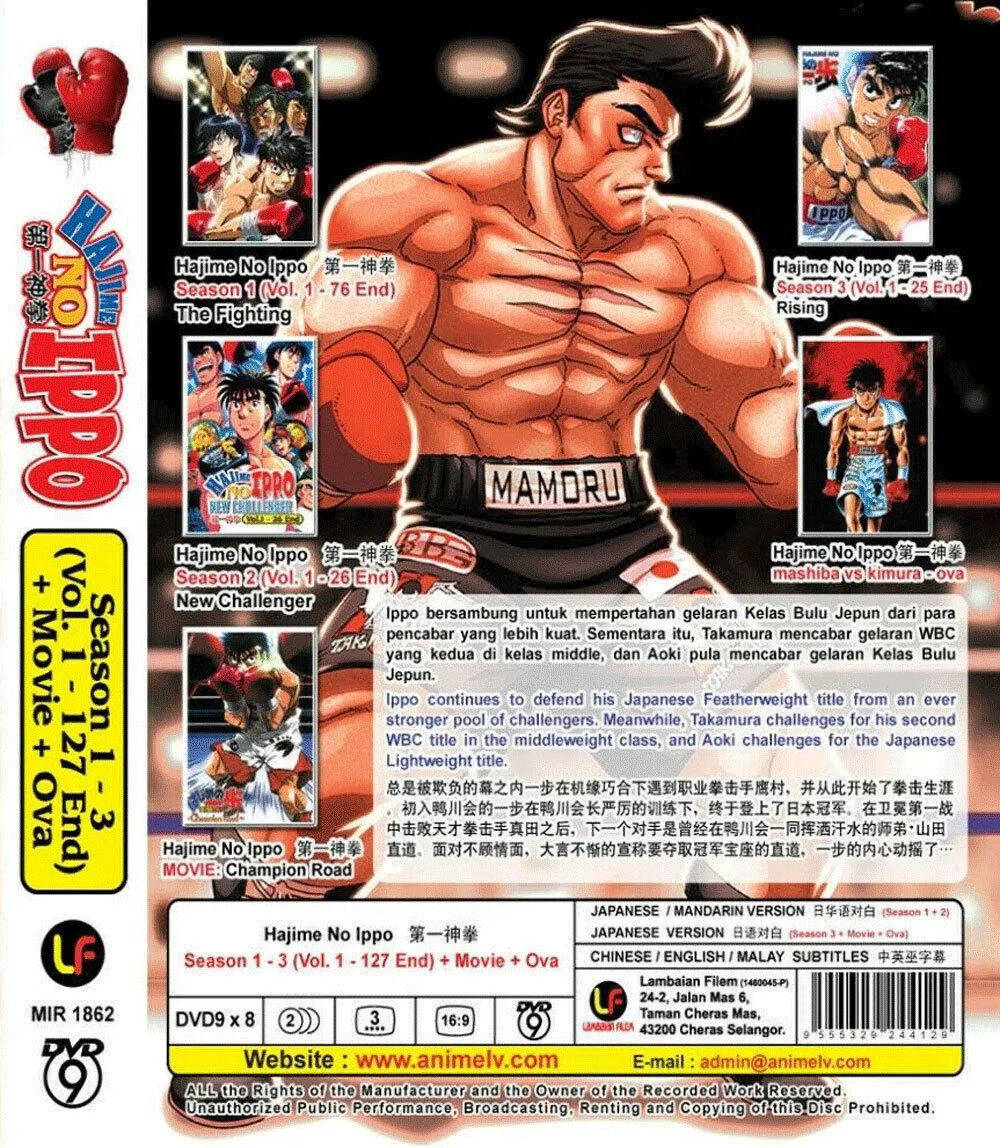 Hajime No Ippo / Fighting Spirit - Season 1-3 (1-127 End +Movie +OVA (Eng  Sub)