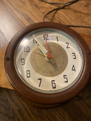 アメリカ製 50's？ WESTCLOX electric ヴィンテージ 時計 1940's-50's Vintage Westclox Wooden Propeller Electric Wall Clock