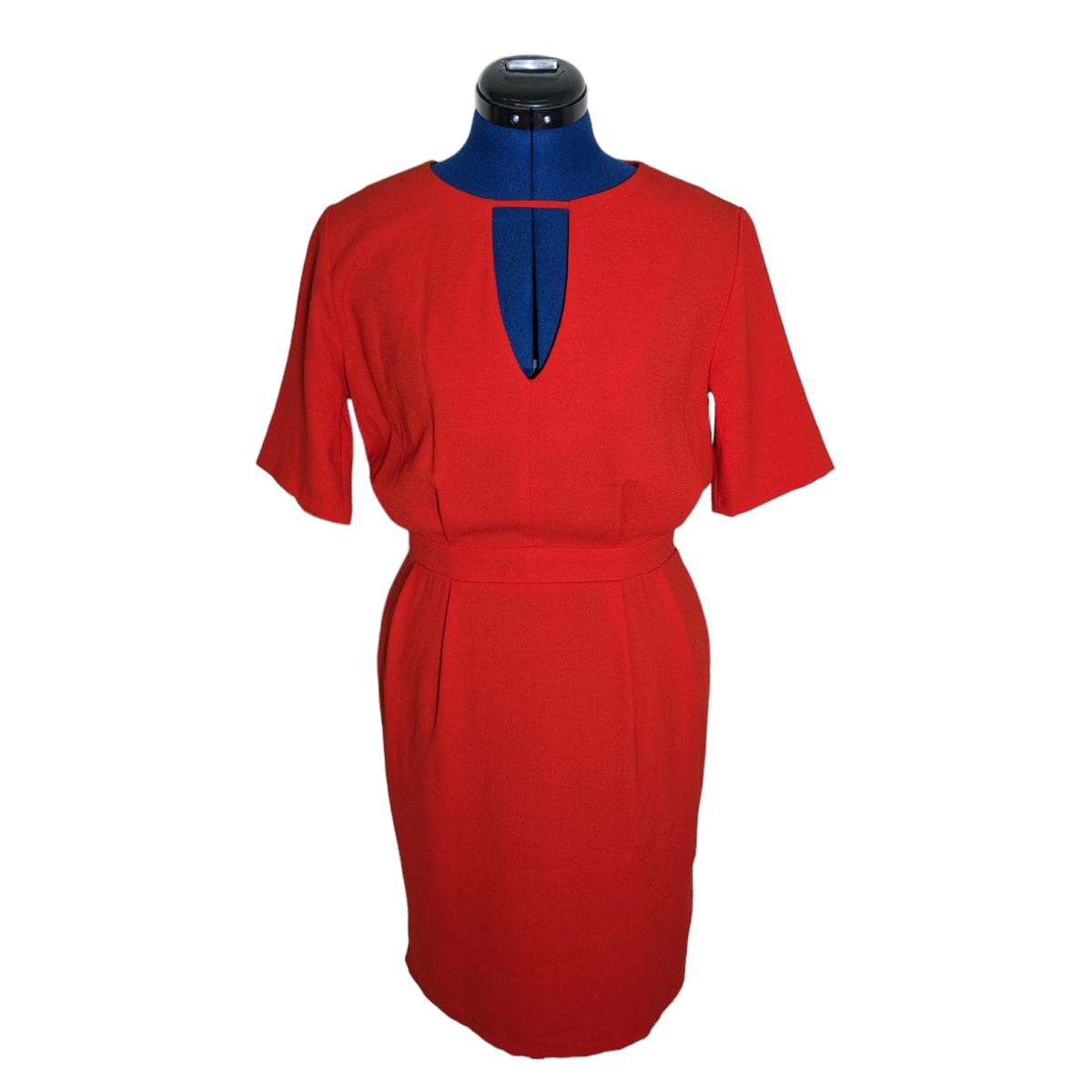 warehouse cocktail dress Warehouse Women's Stretch Crepe Bardot Column Midi Dress in Blue