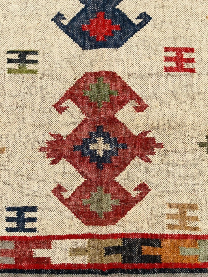 navajo rug Handmade Wool Jute southwestern Rug Vintage Kilim Rug Aztec ...