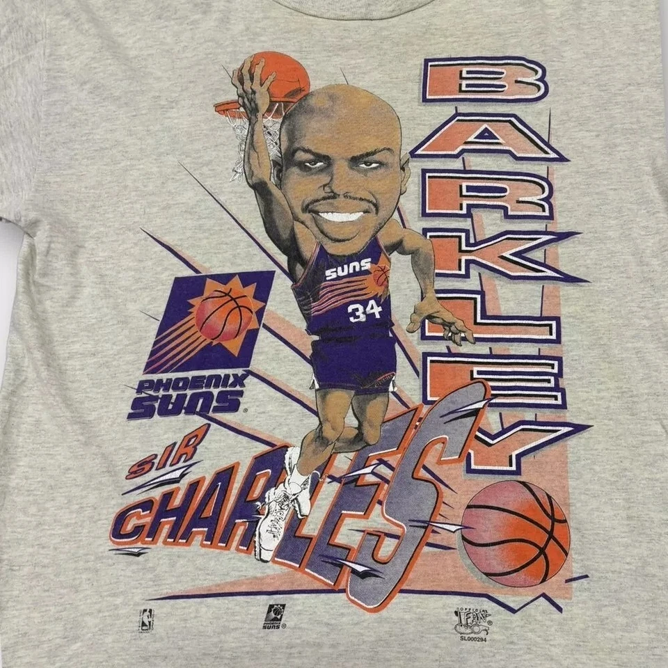 Camiseta de los 90 Phoenix Suns Charles Barkley Caricatura Grial Estilo Clásico S-5XL Foto 2 de 2