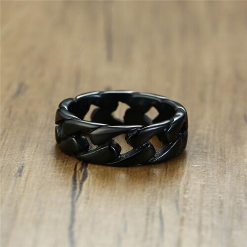 Anello Maglia Catena Vichinga Acciaio Inox Celtico Norse Elegante - Foto 9 di 18