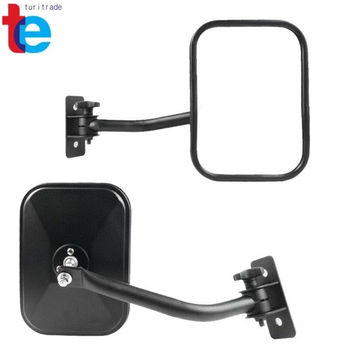 2 Pack Quick Release Doorless Mirror For Jeep Wrangler TJ JK LJ Door Off Mirrors - Picture 2 of 8