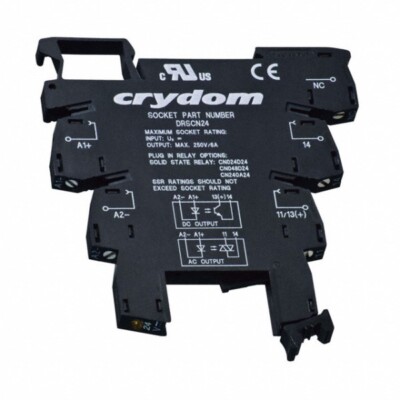Sensata / Crydom DRSCN24 Relay Socket - 15-30 VDC Control Voltage Range - 6 A...