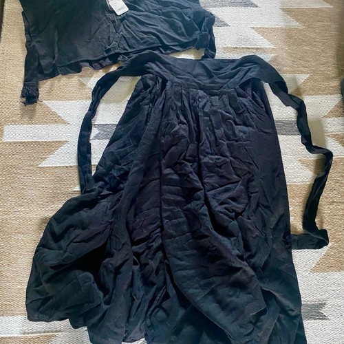 Free People XS Set Sundown Nero Nuovo! Gonna e top bohemien - Foto 6 di 12