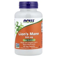 Now Foods, LöWenmäHne, 500 Mg, 60 Pflanzliche Kapseln