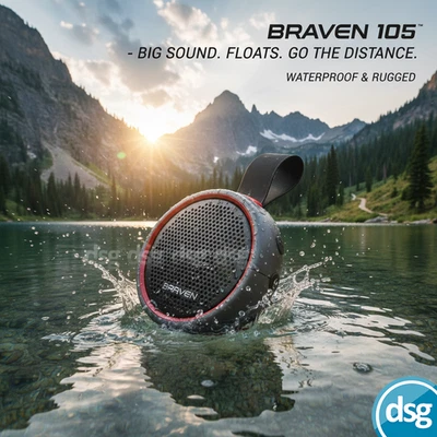 Universal Bluetooth Portable Speaker Waterproof by Braven 8 Hrs Play Hands Free - Image 1 of 4