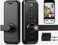LNDU Smart Security Fingerprint Door Lock Password Unlock Camera WiFi Doorbell