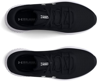 Under Armour Women's UA Charged Rogue 3 Running Shoes Black/Black/Metallic Silve thumbnail 3