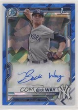 2021 Bowman Sapphire Edition Chrome Prospects Auto Beck Way #BSPA-BW Auto 0ai2