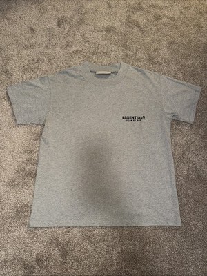 Fear Of God Essentials Jersey Crewneck Tee Shirt Light Heather Grey Size Small