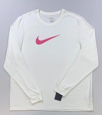 Mens Nike Tee Dri-Fit Long Sleeve T-Shirt Siz...