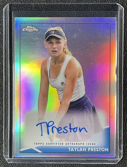 TAYLAH PRESTON 2021 TOPPS CHROME #CA-TP REFRACTOR AUTO 43/50