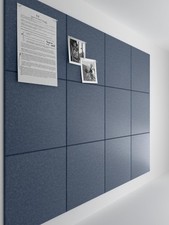 Bumusty Large Cork Board 47"x35" Alternative - 12 Pack Felt Wall Tiles with 70