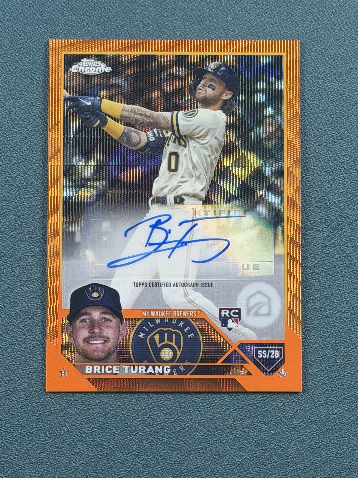 2023 Topps Chrome Update - BRICE TURANG - Orange Wave Auto RC #16/25