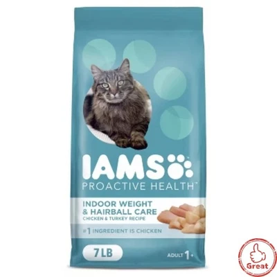 IAMS Proactive Health Weight Control & Hairball Care Dry Cat Food, Chicken & ...