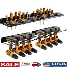 Power Tool Organizer Wall Mounted Metal Tool Rack Multi Tier Storage Solution US