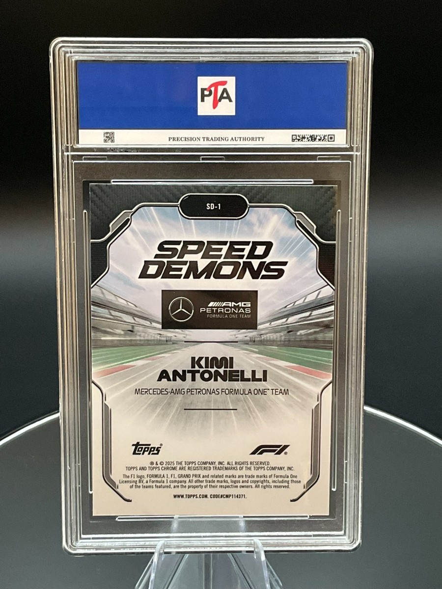 2025 Topps Chrome Formula 1 Speed Demons Kimi Antonelli Graded GEM