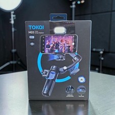 TOKQI M03 3-Axis Smartphone Gimbal Stabilizer AI Tracking Wireless Microphone