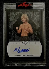SHAVKAT RAKHMONOV UFC  2024 LEAF DECADENCE AUTO BLACK FRAME TRUE 1/1