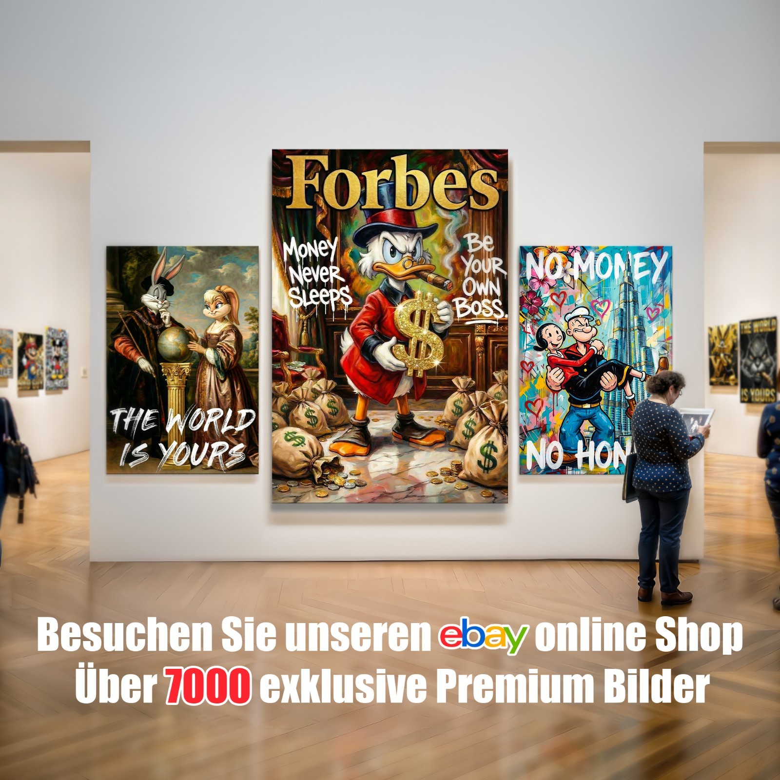 Quadro arte pop art Batman e Joker vetro acrilico, tela o poster foto 5