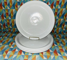 NEW white 4 FIESTAWARE 10.5" BISTRO DINNER PLATES FIESTA FREE SHIPPING