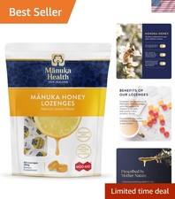 Manuka Honey Cough Drops – 58 Natural Lemon Flavored Throat Lozenges Infused ...