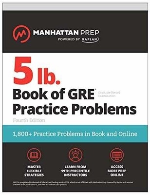 5 lb. Book of GRE Practice - Paperback, by Manhattan Prep - Acceptable n