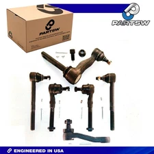 6Pc Front Inner Outer Tie Rod Ends Idler & Pitman Arms for Dodge Ram 1500 / 2500