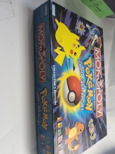 Vintage 1999 Hasbro Collectors Edition Monopoly Pokemon Board Game 100% Complete - Picture 2 of 14