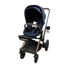 Cybex E-Priam Navy Blue stroller with Cup Holder and Adjustable Canopy