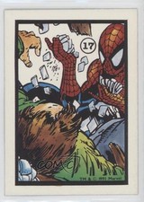 1991 Comic Images Marvel Spider-Man Webs Trading Stickers Spider-Man #17 d8k