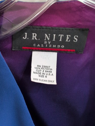 Vintage 90er J. R. Nites by Caliendo Damen blaues Minikleid mit Jacke Größe 6 - Bild 4 von 5