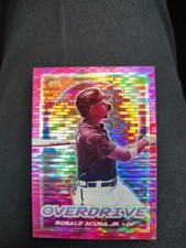 2021 Panini Chronicles - Overdrive Ronald Acuña Jr. #20 Pink Pulsar