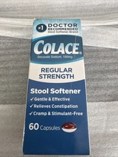 Colace Regular Strength Stool Softener - 100 mg 60 Capsules