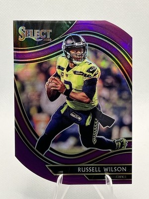2020 Panini Select - [Base] - Purple Prizm Die-Cut #304 - Russell Wilson