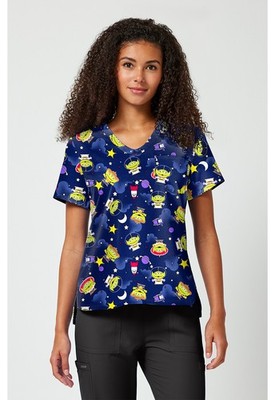 Alien Cherokee Scrubs Tooniforms Disney Toy Story V Neck Top TF797 TSID