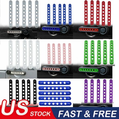 Door Grab Handle Inserts Cover for Jeep Wrangler JK JKU 07-18 Aluminum 5pcs